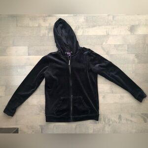 Gloria Vanderbilt Black velvet Hoodie, size S